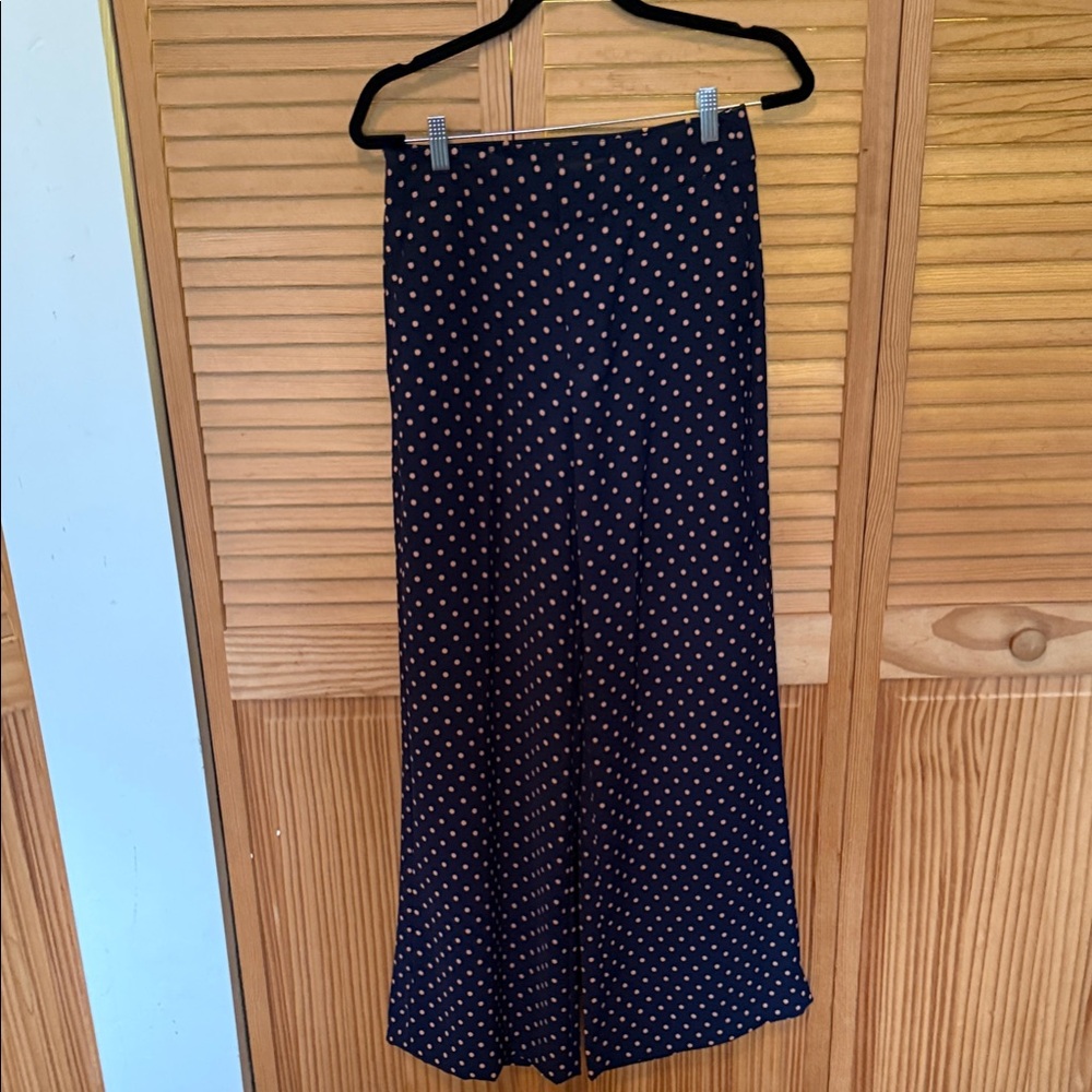 Banana Republic Dark Blue Polka Dot Skirt
